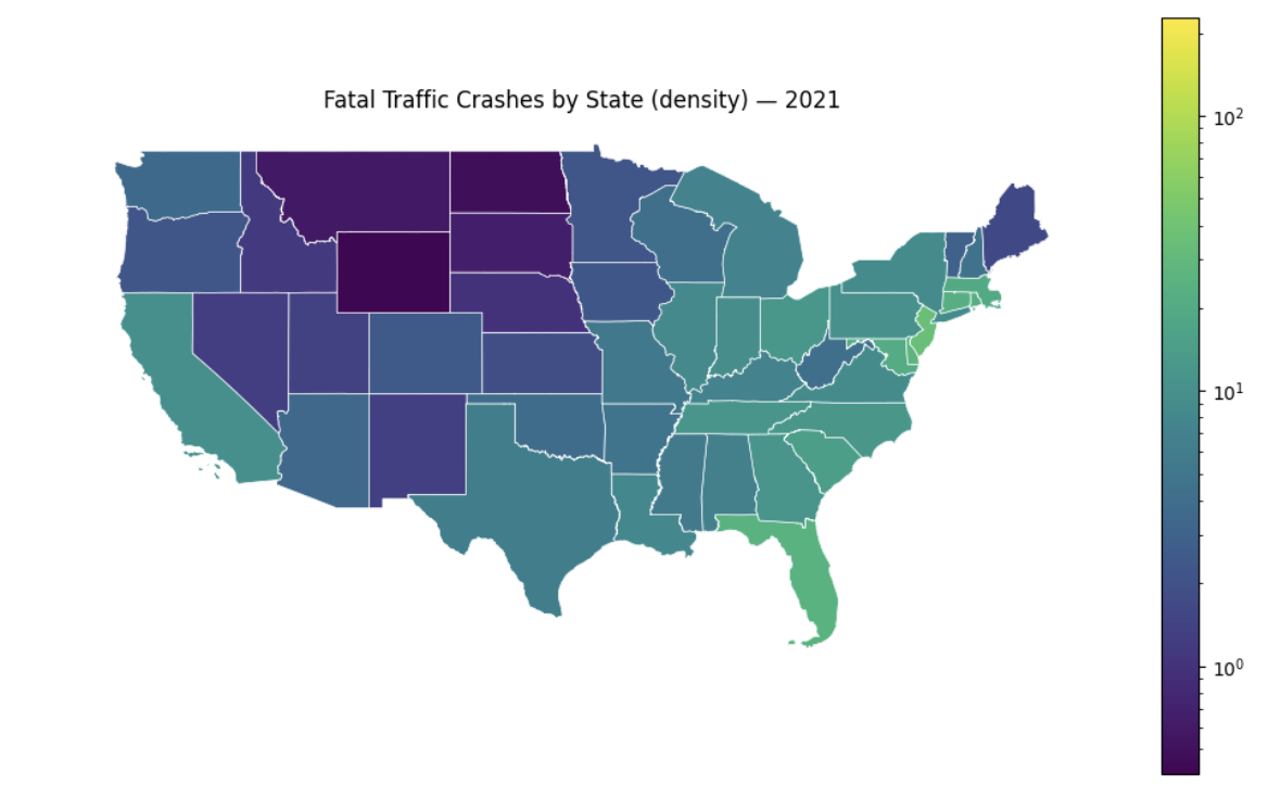 Log scaled map with more distinct variation in colour